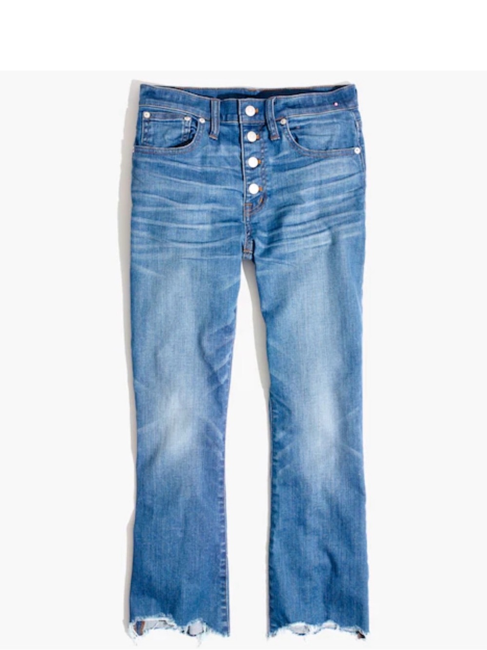 Madewell Cali-Demi Boot Light Blue Button-Front Jeans